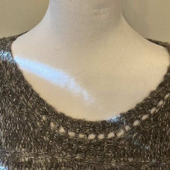 Nine West brown loosely knit short sleeve sweater Size 1X EUC - Picture 3 of 9